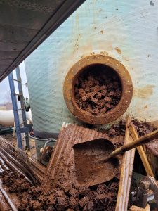 Air stripper packing is full of iron fouling, packed tower media replacement